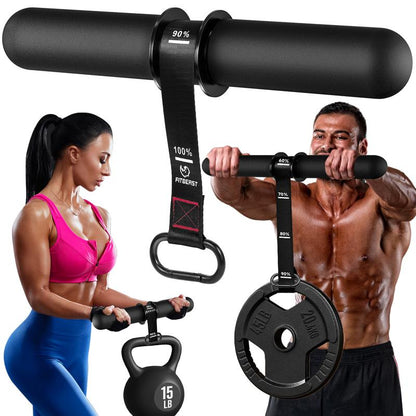 Fitbeast Forearm Strengthener & Wrist Roller with Thickened Handle, Forearm Exerciser with Adjustable Nylon Strap, 220Lbs Capacity - Ideal for Wrist, Forearm, Grip, and Arm Workouts, Grip Strength Trainer