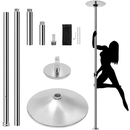 【Heavy Duty】Yaheetech 45Mm Portable Dance Pole Spinning Static Dancing Pole for Home Portable Removable Home Dancing Pole, Height Adjustable 7'-9'