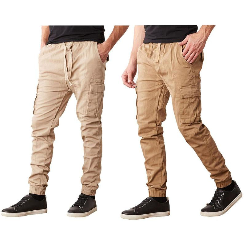 Men'S 2 Pack Cotton Flex Stretch Cargo Jogger Pants (Sizes, S-2XL)