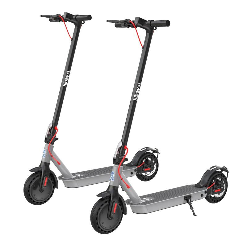 Hiboy S2 Electric ,UL 2271 Certified，8.5" Tires, up to 17 Miles Range, 350W Motor & 19 MPH Portable Folding Commuting Electric for Adults with Double Braking System and App Rear Suspensions LED Headlight + Sidelight + Taillight Foldable