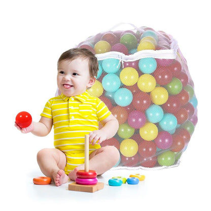 Balancefrom Fitness 2.3 in Crush Proof Play Pit Balls W/ Storage Bag, Multicolor