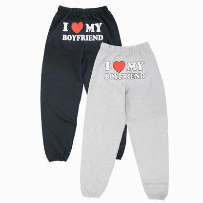 I Love My Boyfriend Sweatpants | Original Seller Heart My Boyfriend Valentine’S Day Gift