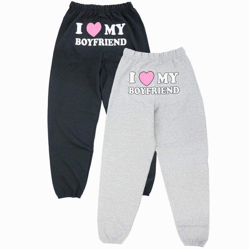 I Love My Boyfriend Sweatpants | Original Seller Heart My Boyfriend Valentine’S Day Gift