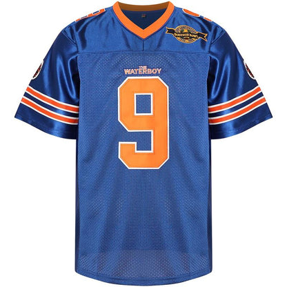 Bobby Boucher #9 the Waterboy Adam Sandler Movie Mud Dogs Bourbon Bowl 50Th Anniversary Movie Football Jersey