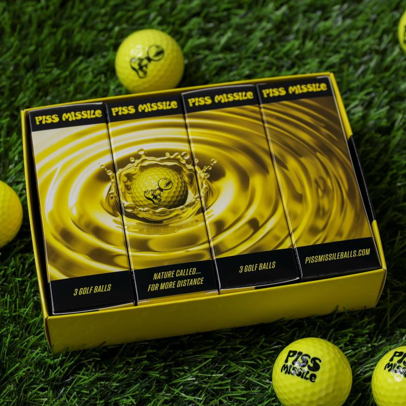 PISS MISSILE GOLF BALLS 12PK - LONG DISTANCE