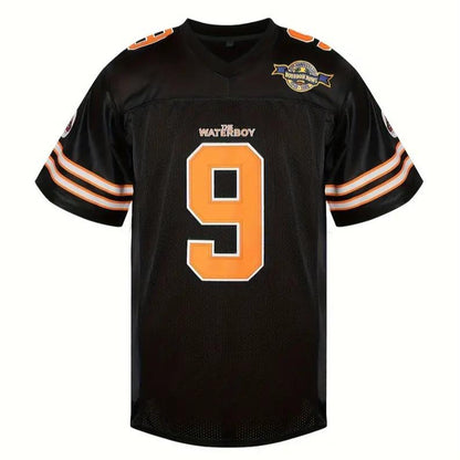 Bobby Boucher #9 the Waterboy Adam Sandler Movie Mud Dogs Bourbon Bowl 50Th Anniversary Movie Football Jersey