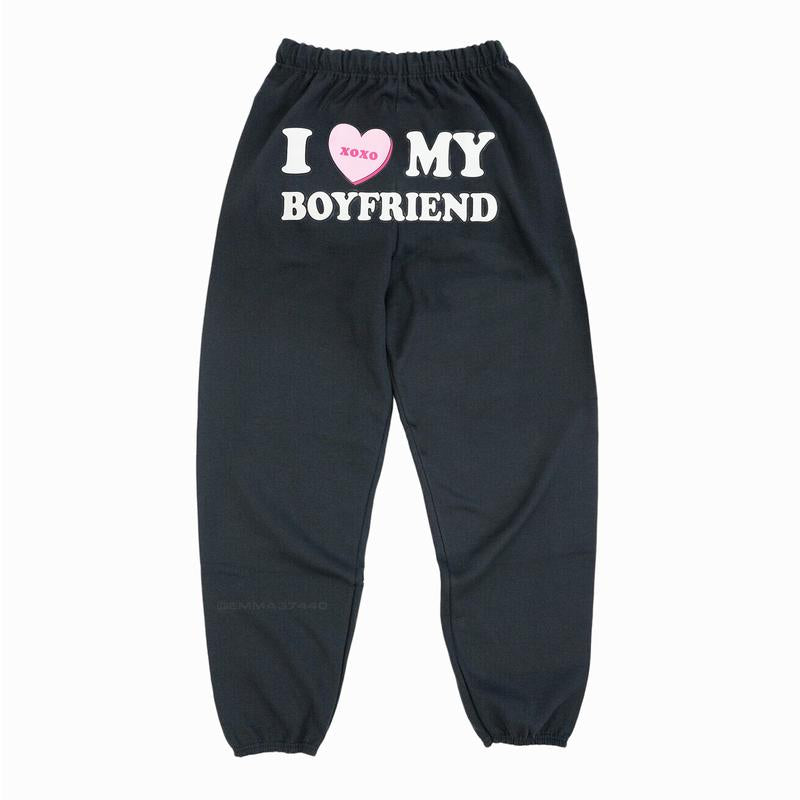 I Love My Boyfriend Sweatpants | Original Seller Heart My Boyfriend Valentine’S Day Gift