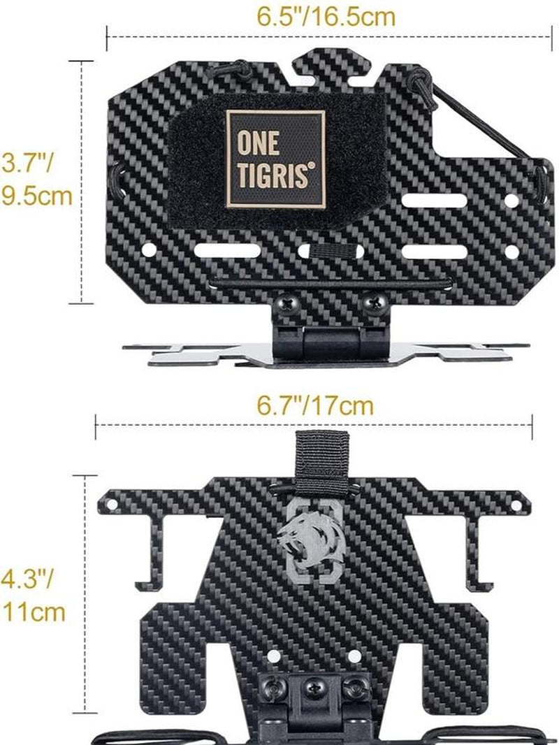 ONETIGRIS Plate Carrier Accessories, MOLLE Phone Holder Verson 2.0 Chest Cell Phone Mount Vest Attachment Stability Phone Board for Screen Size 4.7"-6.8"