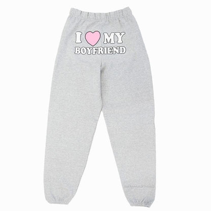 I Love My Boyfriend Sweatpants | Original Seller Heart My Boyfriend Valentine’S Day Gift